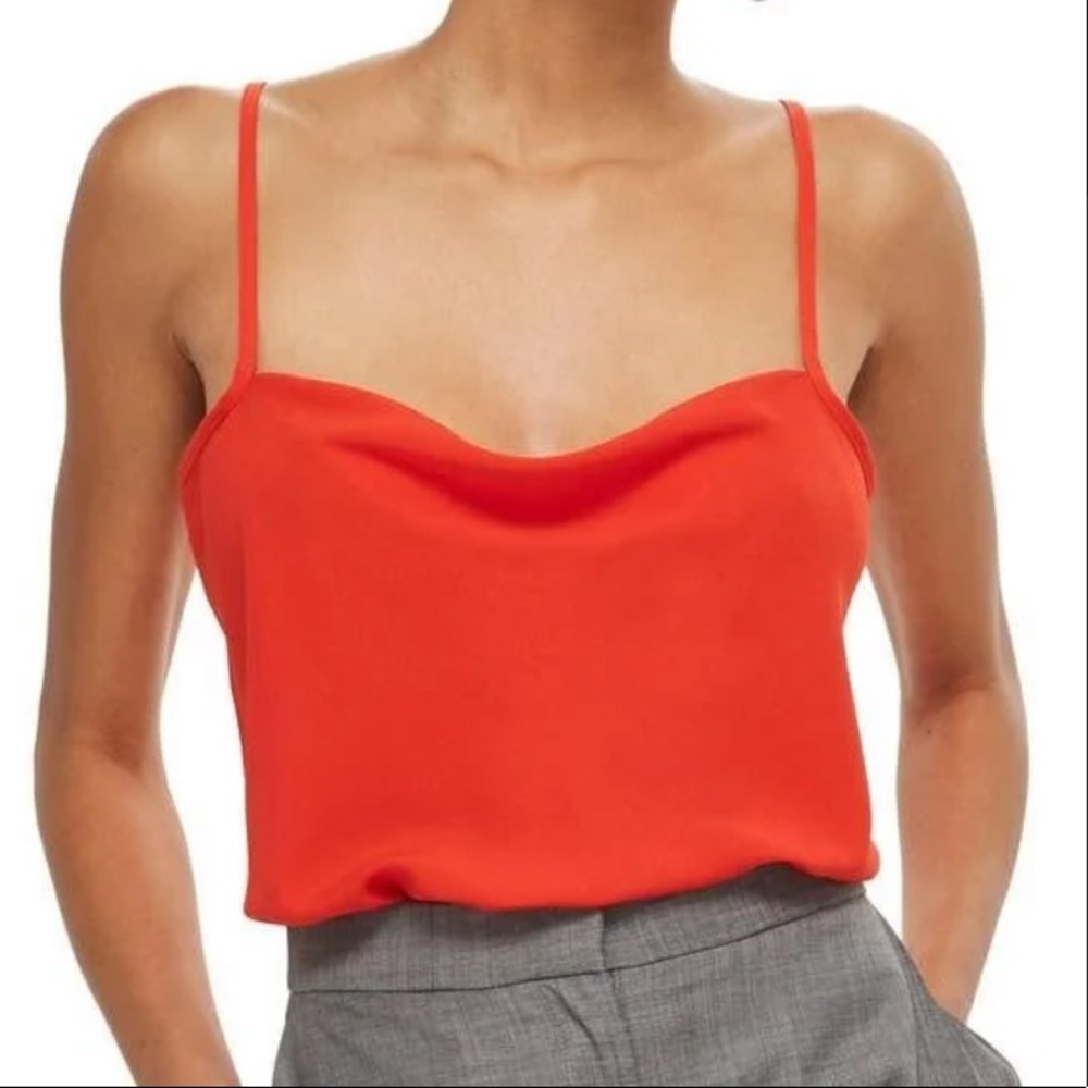 Topshop red cowl top
